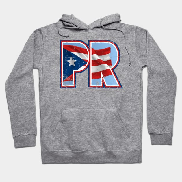 Puerto Rican flag - PR - Boricua pride - grunge design Hoodie by verde